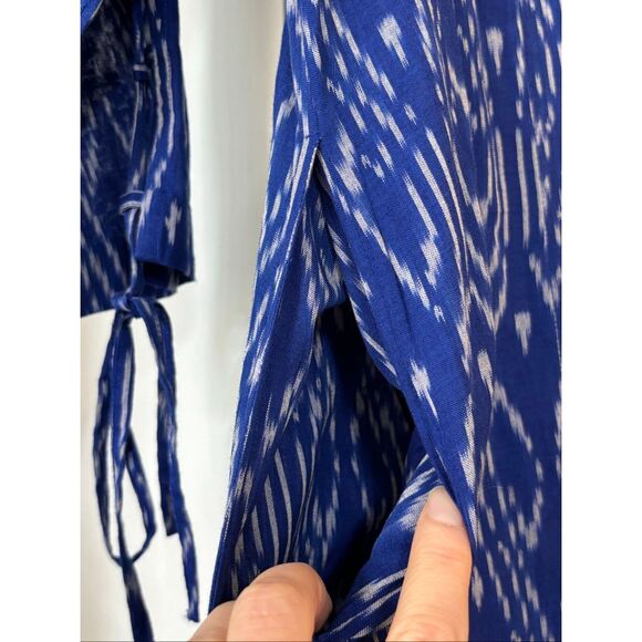 NWT Seema Kahai ikat cobalt kaftan, XS $795 C35 - Picture 6 of 9